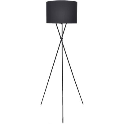 vidaXL Lampa podłogowa na trójnogu, czarna, 139 cm vidaXL Lampa podłogowa na trójnogu, czarna, 139 cm
