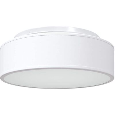 vidaXL Biała Metalowa Tkanina Okrągła Lampa Sufitowa Ø38 x 13,5 cm Nowoczesna vidaXL Biała Metalowa Tkanina Okrągła Lampa Sufitowa Ø38 x 13,5 cm Nowoczesna
