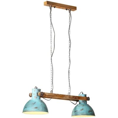 vidaXL Lampa wisząca, 25 W, postarzany niebieski, 85x28x109 cm, E27 vidaXL Lampa wisząca, 25 W, postarzany niebieski, 85x28x109 cm, E27
