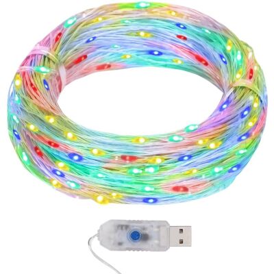 vidaXL Lampki świąteczne, 40 m, 400 kolorowych diod LED, 8 funkcji vidaXL Lampki świąteczne, 40 m, 400 kolorowych diod LED, 8 funkcji