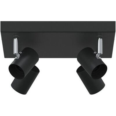 vidaXL Reflektor sufitowy 4-sposobowy regulowany Czarny E27 vidaXL Reflektor sufitowy 4-sposobowy regulowany Czarny E27