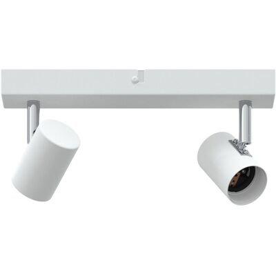 vidaXL Reflektor sufitowy Biały 2-kierunkowo regulowany E27 vidaXL Reflektor sufitowy Biały 2-kierunkowo regulowany E27