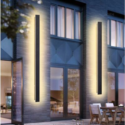 Inny producent VILLA Czarna Wodoodporna Lampa Ścienna LED IP65 115cm 40W Ciepłe Światło Inny producent VILLA Czarna Wodoodporna Lampa Ścienna LED IP65 115cm 40W Ciepłe Światło