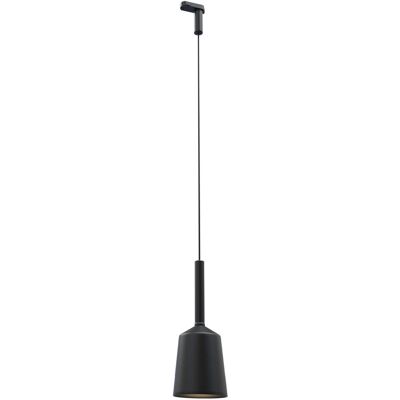 MaxLight Wisząca lampa industrialna Tulipe do przedpokoju czarna MaxLight Wisząca lampa industrialna Tulipe do przedpokoju czarna