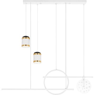 Wisząca lampa ledowa Stars MSE010100343 Moosee 46W 3000K tuby białe złote Wisząca lampa ledowa Stars MSE010100343 Moosee 46W 3000K tuby białe złote