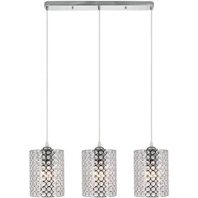 Mdeco Wisząca lampa sypialniana 5010/3 8C kryształowa chrom Mdeco Wisząca lampa sypialniana 5010/3 8C kryształowa chrom