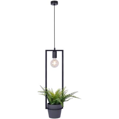 Wisząca lampa z kwietnikiem Estera K-4038 Kaja do salonu czarna Wisząca lampa z kwietnikiem Estera K-4038 Kaja do salonu czarna