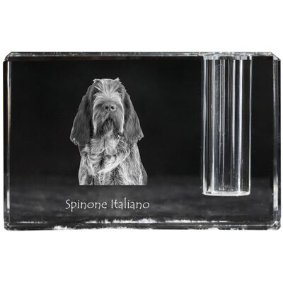 Wyżeł włoski szorstkowłosy, Spinone italiano - stojak na długopis, kryształowy organizer ze zdjęciem psa, unikatowa ozdoba biurka marki Art-Dog Wyżeł włoski szorstkowłosy, Spinone italiano - stojak na długopis, kryształowy organizer ze zdjęciem psa, unikatowa ozdoba biurka marki Art-Dog