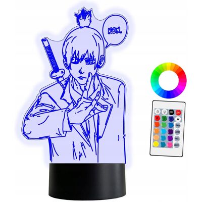 Inny producent XL Lampka LED 3D Anime Chainsaw Man 16 kolorów + Pilot Inny producent XL Lampka LED 3D Anime Chainsaw Man 16 kolorów + Pilot