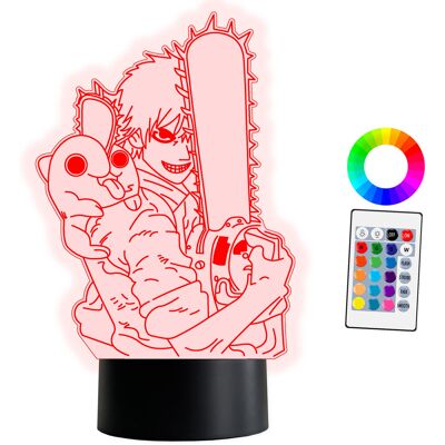 Inny producent XL LAMPKA NOCNA LED 3D Chainsaw Man Denji Anime 16 kolorów + Pilot IMIĘ Grawer Inny producent XL LAMPKA NOCNA LED 3D Chainsaw Man Denji Anime 16 kolorów + Pilot IMIĘ Grawer