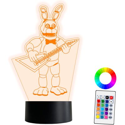 Inny producent XL LAMPKA NOCNA LED 3D FNAF Five Nights at Freddy's Bunny 16 kolorów + Pilot IMIĘ Grawer Inny producent XL LAMPKA NOCNA LED 3D FNAF Five Nights at Freddy's Bunny 16 kolorów + Pilot IMIĘ Grawer
