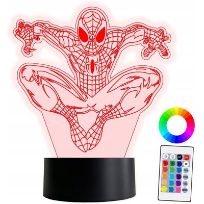 Inny producent XL Lampka Nocna LED 3D Spider-Man Spiderman Marvel 16 kolorów + Pilot Inny producent XL Lampka Nocna LED 3D Spider-Man Spiderman Marvel 16 kolorów + Pilot