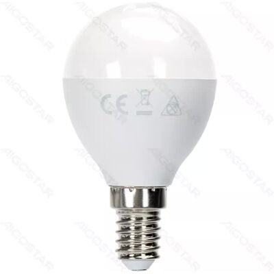 Aigostar Żarówka LED 12W 6500K 1170lm biała mała zimna kulka G45 gwint E14 Aigostar Żarówka LED 12W 6500K 1170lm biała mała zimna kulka G45 gwint E14