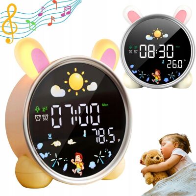 inna (Inny) Zegar Budzik Królik Dla Dzieci Lampka Nocna Led Timer Biały Szum Akumulator inna (Inny) Zegar Budzik Królik Dla Dzieci Lampka Nocna Led Timer Biały Szum Akumulator
