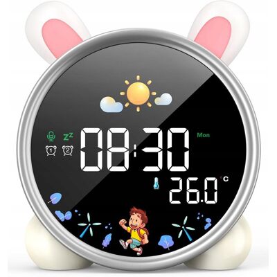 Inny producent Zegar budzik lampka lampa nocna LED dla dzieci dziecka timer drzemka Królik Inny producent Zegar budzik lampka lampa nocna LED dla dzieci dziecka timer drzemka Królik