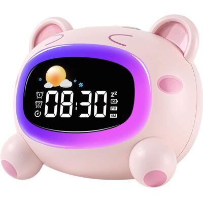 Inny producent Zegar budzik lampka nocna lampa LED kolorowa dla dzieci dziecka Świnka Inny producent Zegar budzik lampka nocna lampa LED kolorowa dla dzieci dziecka Świnka