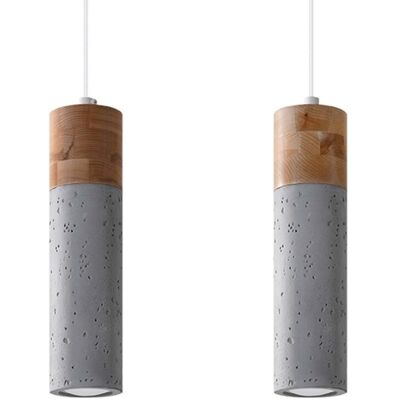 Iga ZEPHYR Minimalistyczna Lampa Wisząca Szara 2 Źródła Iga ZEPHYR Minimalistyczna Lampa Wisząca Szara 2 Źródła
