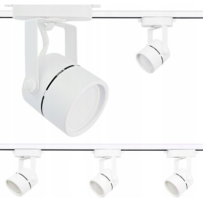 Ledtechnics Zestaw 3X Spot Reflektor Ruchomy Biały Na Gu10 + Szynoprzewód Szyna 1M Ledtechnics Zestaw 3X Spot Reflektor Ruchomy Biały Na Gu10 + Szynoprzewód Szyna 1M