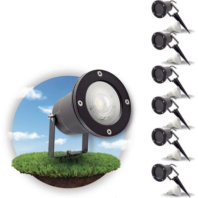 Kobi ZESTAW 6x Lampa ogrodowa PORTO + 6x żarówka GU10 3W premium ZIMNA Kobi ZESTAW 6x Lampa ogrodowa PORTO + 6x żarówka GU10 3W premium ZIMNA