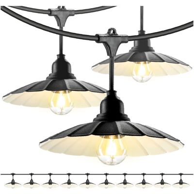 Kobi ZESTAW CRETE 2x Girlanda ogrodowa 5m + kabel 10m + 10x klosz czarny M1 +LED Kobi ZESTAW CRETE 2x Girlanda ogrodowa 5m + kabel 10m + 10x klosz czarny M1 +LED
