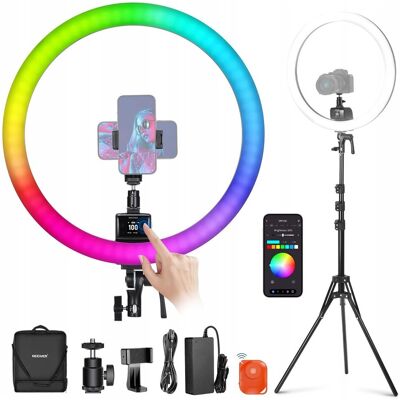 Inny producent Zestaw NEEWER SRP18C RGB LED światło pierścieniowe sterowanie aplikacją Inny producent Zestaw NEEWER SRP18C RGB LED światło pierścieniowe sterowanie aplikacją