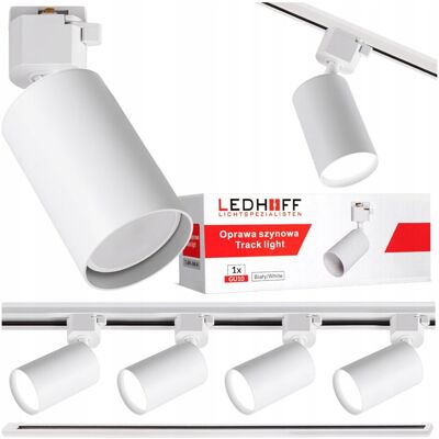 inna (Inny) Zestaw SZYNOPRZEWÓD szyna 1m + lampa GU10 x4 LED oświetlenie szynowe białe inna (Inny) Zestaw SZYNOPRZEWÓD szyna 1m + lampa GU10 x4 LED oświetlenie szynowe białe