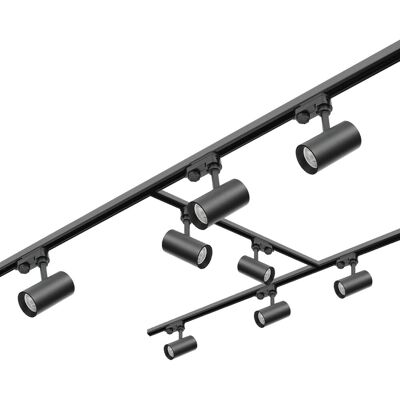 LAITICA Zestaw szynowy 3 fazowy CZARNY 4x szyna 1m+2m, Łącznik T L+P, 8x reflektor LAITICA Zestaw szynowy 3 fazowy CZARNY 4x szyna 1m+2m, Łącznik T L+P, 8x reflektor