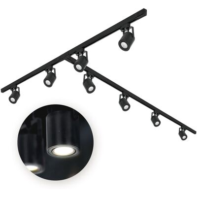 LAITICA Zestaw Szynowy Czarny 3 fazowy 8x Reflektor + Szyna 1m+1m+2m + Łącznik T LAITICA Zestaw Szynowy Czarny 3 fazowy 8x Reflektor + Szyna 1m+1m+2m + Łącznik T