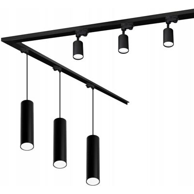 Zestaw szynowy Szynoprzewód 3m + 3x Lampa wisząca + 3x reflektor SuperLED Zestaw szynowy Szynoprzewód 3m + 3x Lampa wisząca + 3x reflektor SuperLED