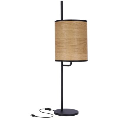 Candellux Lighting ZETA LAMPA STOŁOWA CZARNY 1X40W E27 ABAŻUR ORZECHOWY Candellux Lighting ZETA LAMPA STOŁOWA CZARNY 1X40W E27 ABAŻUR ORZECHOWY