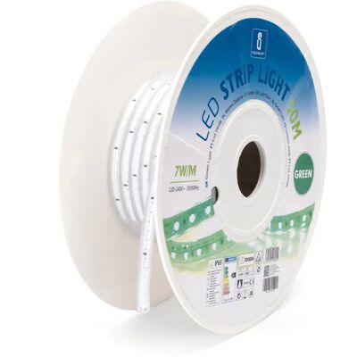 Aigostar Zielona taśma LED 230V wysokonapięciowa 8mm 120led/7w/m 50mb IP65 Aigostar Zielona taśma LED 230V wysokonapięciowa 8mm 120led/7w/m 50mb IP65