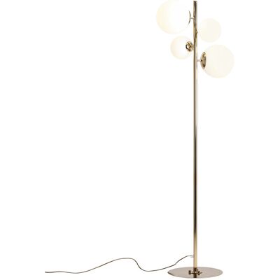 Aldex Złota lampa podłogowa Bloom stojąca do salonu szklane kule Aldex Złota lampa podłogowa Bloom stojąca do salonu szklane kule