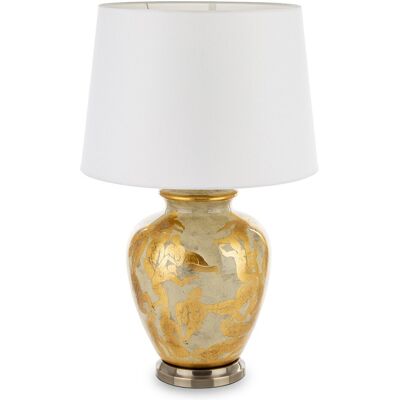 ART Złota Nowoczesna Ceramiczna Lampa Stołowa Lampka Nocna Glamour Z Abażurem ART Złota Nowoczesna Ceramiczna Lampa Stołowa Lampka Nocna Glamour Z Abażurem