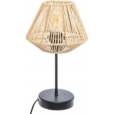 Atmosphera Dekoracyjna Lampa Z Naturalnym Abażurem Stołowa Na Stolik Nocny Komodę E27 Atmosphera Dekoracyjna Lampa Z Naturalnym Abażurem Stołowa Na Stolik Nocny Komodę E27