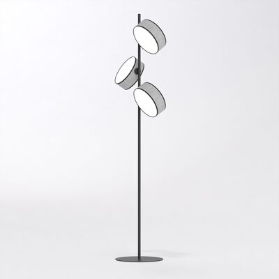 Designerska Lampa Podłogowa Z Regulacją Drumz Lp3 Gray Emibig Designerska Lampa Podłogowa Z Regulacją Drumz Lp3 Gray Emibig