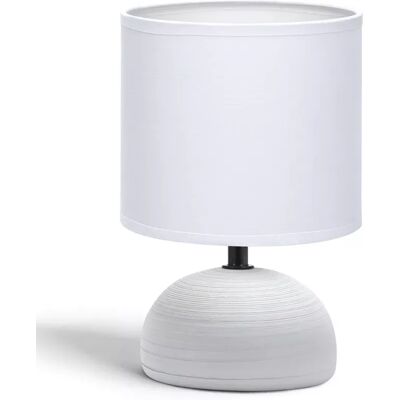 Aigostar Elegancka lampa stołowa E14 bez żarówki z białą ceramiczną podstawą Aigostar Elegancka lampa stołowa E14 bez żarówki z białą ceramiczną podstawą