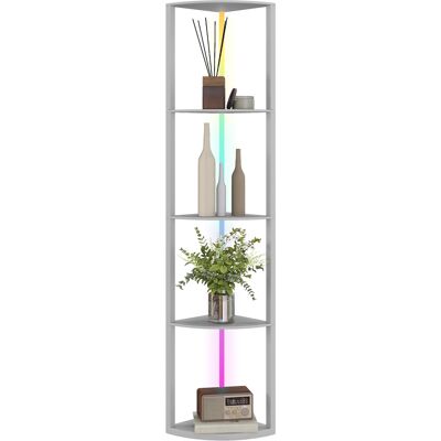 HOMCOM Lampa stojąca LED z 5 półkami, ściemniana, RGB HOMCOM Lampa stojąca LED z 5 półkami, ściemniana, RGB