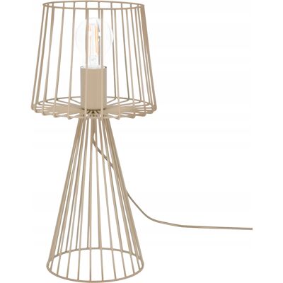 KAJA Lampa Stołowa LIVIA Loft Druciana Beżowa 42cm E27 15W KAJA Lampa Stołowa LIVIA Loft Druciana Beżowa 42cm E27 15W