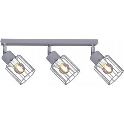Kaja TROY Lampa sufitowa listwa szara, regulowana, 3xE27, 60W Kaja TROY Lampa sufitowa listwa szara, regulowana, 3xE27, 60W