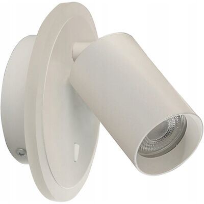 Kinkiet Ścienny Led + Gu10 Biały Reflektorek Z Włącznikiem Light Prestige Kinkiet Ścienny Led + Gu10 Biały Reflektorek Z Włącznikiem Light Prestige