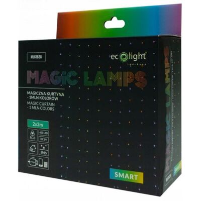 Ecolight Kurtyna Girlanda Świetlna Lampki Led 2m X 2m Rgb Milion Kolorów Bluetooth Ecolight Kurtyna Girlanda Świetlna Lampki Led 2m X 2m Rgb Milion Kolorów Bluetooth