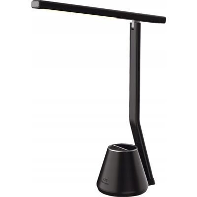Lampa Biurkowa Led Czarna Z Przybornikiem Regulowana Nowoczesna 45 Cm Kaja Lampa Biurkowa Led Czarna Z Przybornikiem Regulowana Nowoczesna 45 Cm Kaja