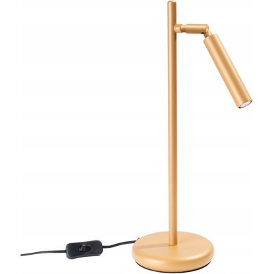 SOLLUX LIGHTING Lampa biurkowa nowoczesna złota regulowany klosz z włącznikiem 43 cm Sollux SOLLUX LIGHTING Lampa biurkowa nowoczesna złota regulowany klosz z włącznikiem 43 cm Sollux