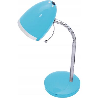 Lampa Biurkowa Szkolna Turkusowa Chrom Regulowana Nowoczesna 36 Cm Kaja Lampa Biurkowa Szkolna Turkusowa Chrom Regulowana Nowoczesna 36 Cm Kaja
