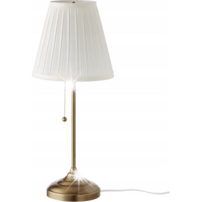 Lampa lampka stołowa nocna na biurko stół niklowana IKEA ÅRSTID 75W 55 cm Lampa lampka stołowa nocna na biurko stół niklowana IKEA ÅRSTID 75W 55 cm
