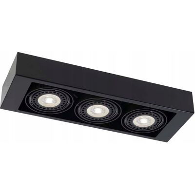Lampa oprawa sufitowa spot potrójny regulowany czarny prostokątny Shilo Lampa oprawa sufitowa spot potrójny regulowany czarny prostokątny Shilo