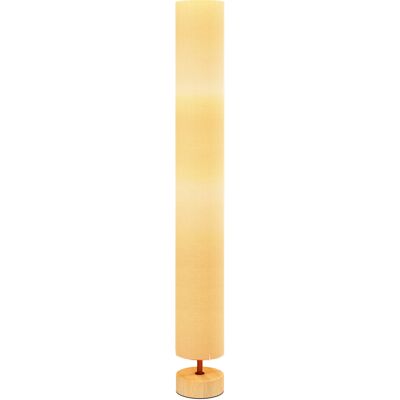 Homcom Lampa podłogowa do salonu z lnianym abażurem, beżowa Homcom Lampa podłogowa do salonu z lnianym abażurem, beżowa