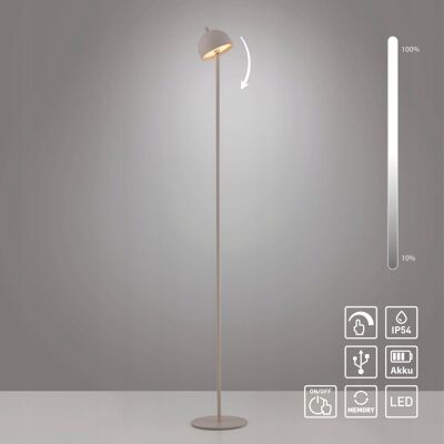 Paul Neuhaus Lampa podłogowa LED beżowa do salonu biura sypialni, na taras - BELLIS Paul Neuhaus Lampa podłogowa LED beżowa do salonu biura sypialni, na taras - BELLIS