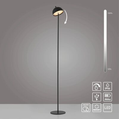 Paul Neuhaus Lampa podłogowa LED złota wysoka do salonu na taras do czytania - BELLIS Paul Neuhaus Lampa podłogowa LED złota wysoka do salonu na taras do czytania - BELLIS
