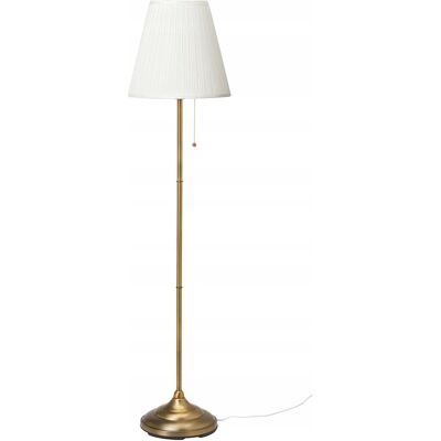 Lampa podłogowa stojąca do sypialni salonu 155 cm IKEA ÅRSTID mosiądz/biały Lampa podłogowa stojąca do sypialni salonu 155 cm IKEA ÅRSTID mosiądz/biały
